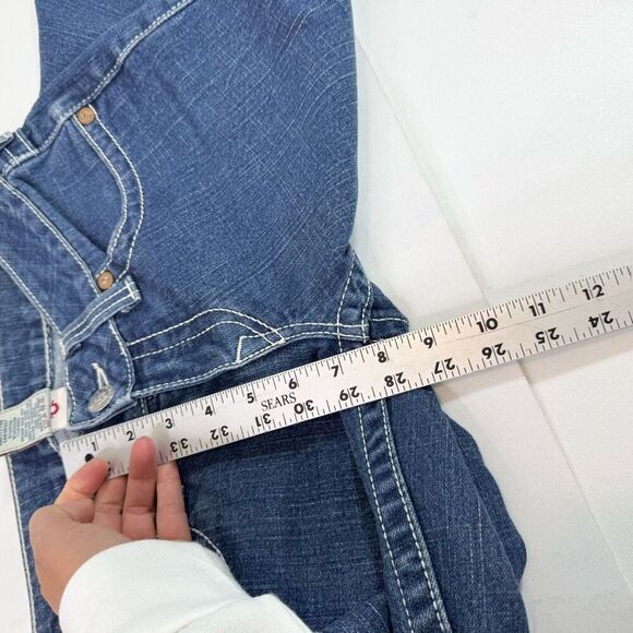 True Religion Billy Jeans Womens 29 Blue Y2k Mid Rise Dark Wash Stretchy Denim - Picture 4 of 9